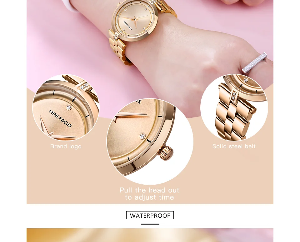 Mini Focus MF0120L Women’s Stylish Quartz Watch | Luxury Mesh Strap Alloy Waterproof | Factory Direct Cheap Price