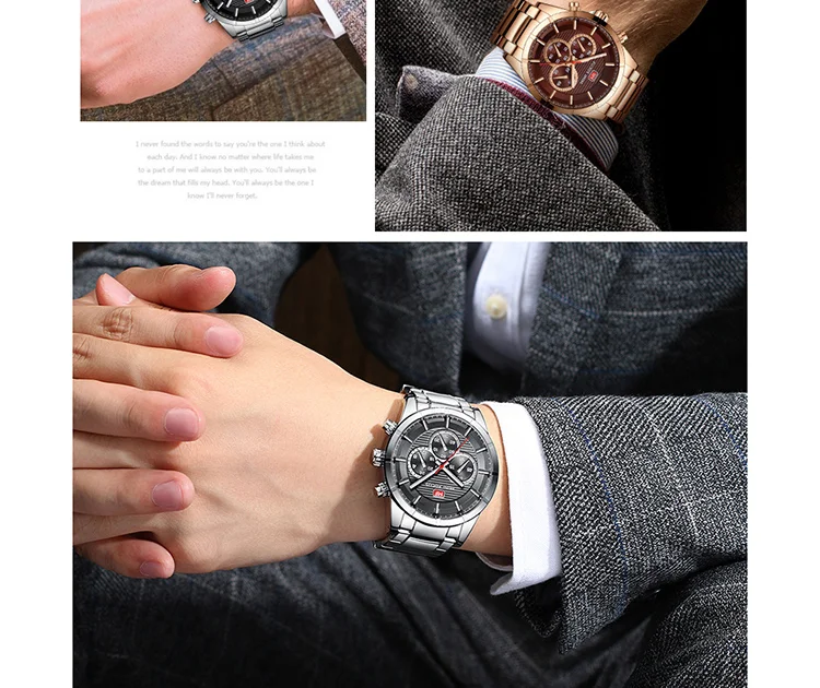 MINI FOCUS MF0170G Heavy-Duty Chronograph Quartz Watch for Men | Steel Strap OEM Supplier