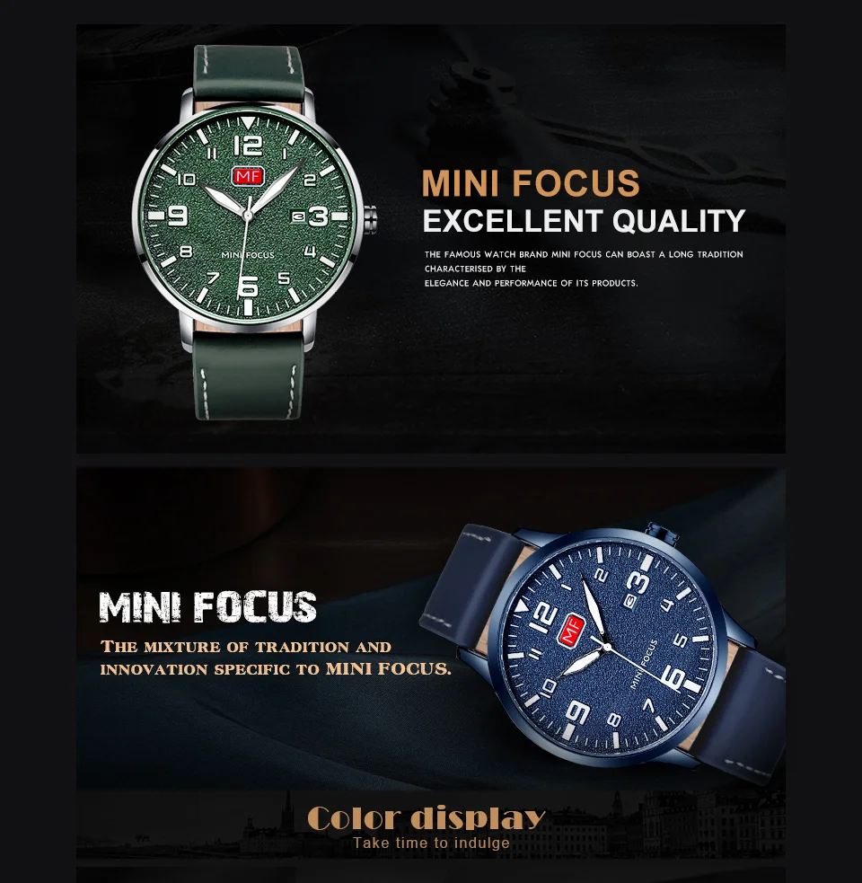 MINI FOCUS MF0158G Men’s Quartz Watch | Fashion Designer Wristwatch with Custom Logo – OEM Wholesale Factory