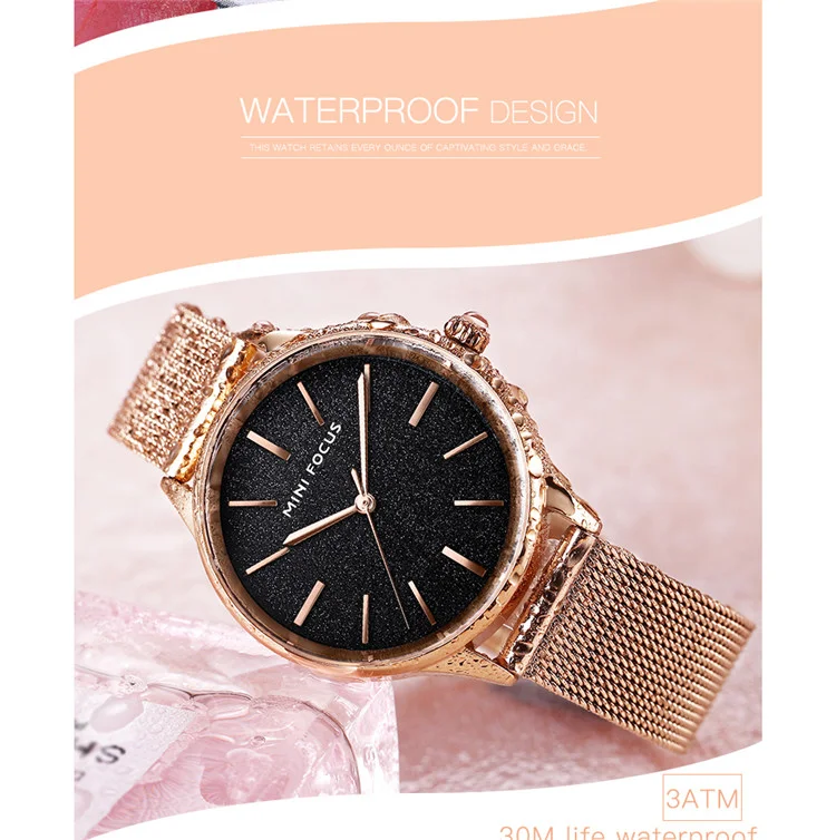 Mini Focus MF0044 Women's Dress Quartz Watch | Stainless Steel Band | Elegant Fashion Wristwatch Factory Wholesale