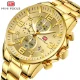 Mini Focus Gold Chronograph Men's Quartz Watch - Luxury