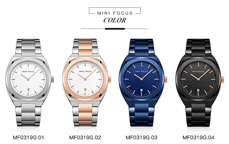 MINI FOCUS Fashion China Man Quartz Watch Stylish Steel Strap Luminous High Quality Storage Simple Wrist Watch