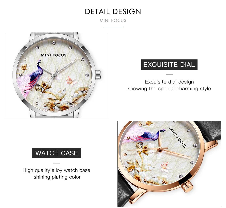 Elegant Leather Quartz Watch for Women – Premium Business Style by MINI FOCUS