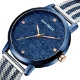 Stainless Steel Womens Quartz Watch Mesh Band Waterproof