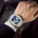Stylish Luxury Quartz Watch for Men – Rose Gold Blue