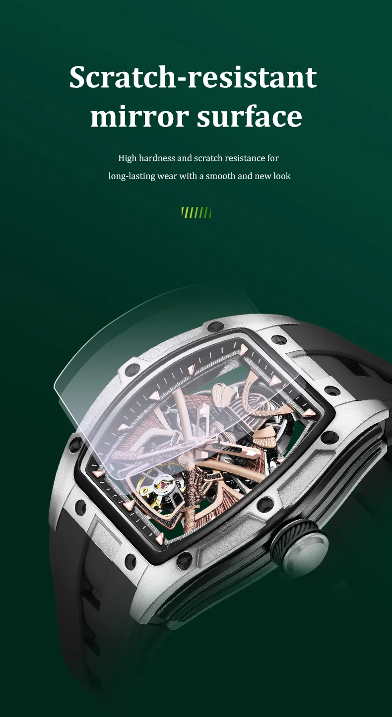 CHANCE 91985 Samurai Tourbillon Watch – Hollow Dial Luxury Mechanical Automatic Men’s Watch