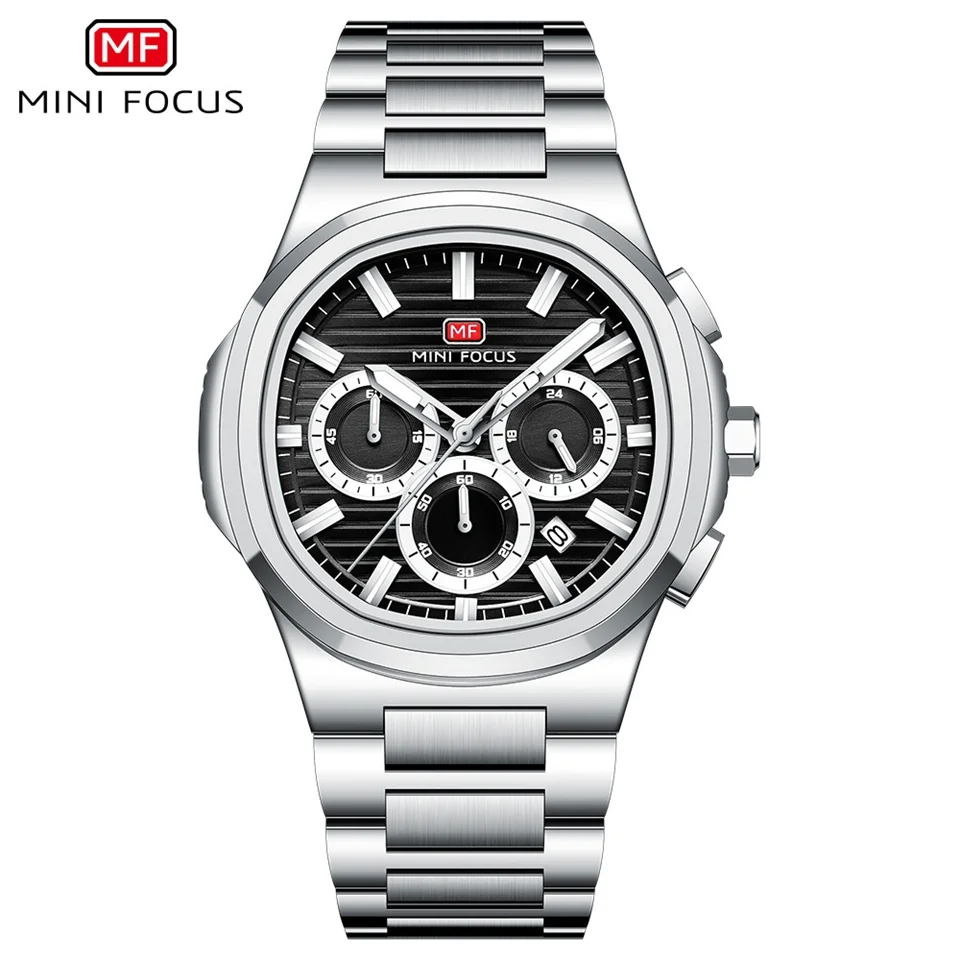 MINI FOCUS 0610G Men's Stainless Steel Waterproof