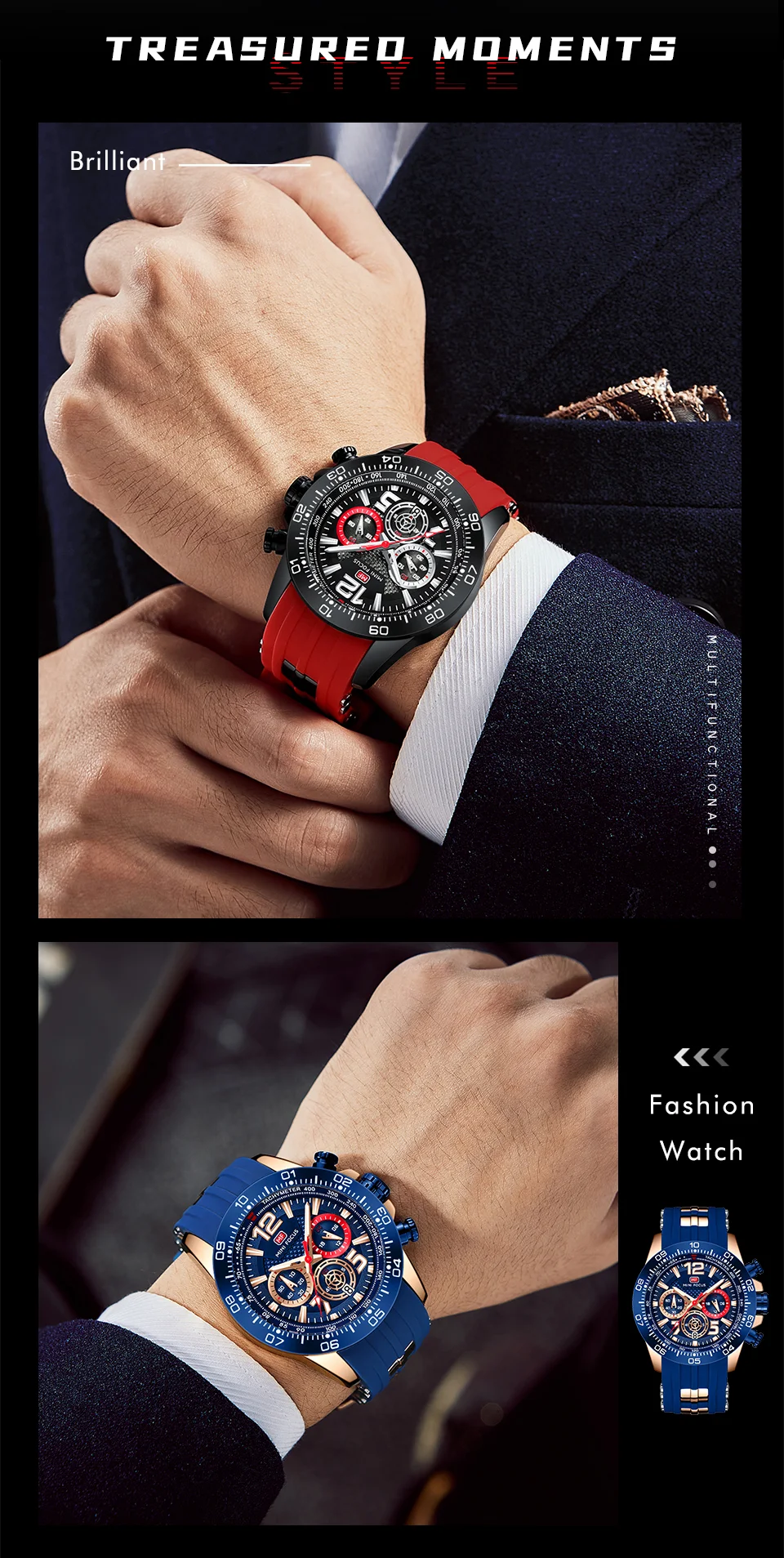 Mini Focus Men’s Sports Chronograph Watch – Luminous, Waterproof, Factory Wholesale