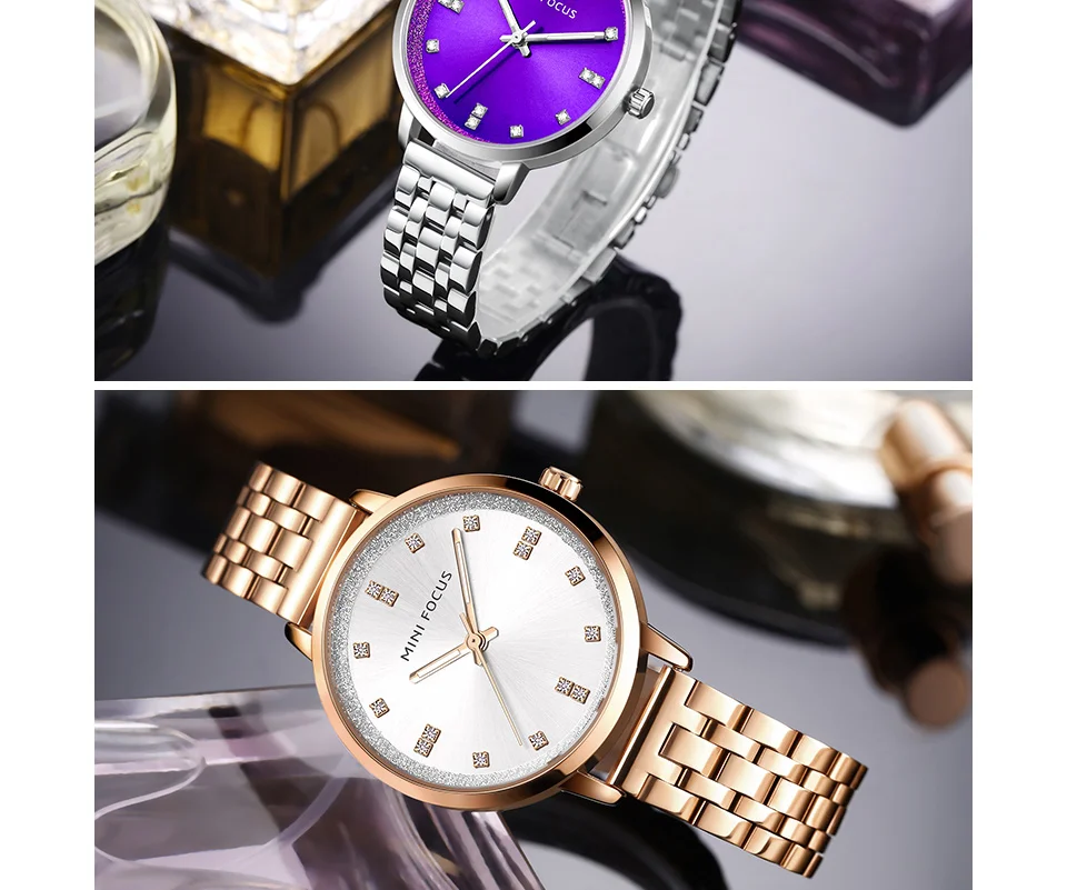 Mini Focus MF0047L Women's Quartz Watch | Golden Stainless Steel Strap | Elegant Ladies Factory Direct Watches