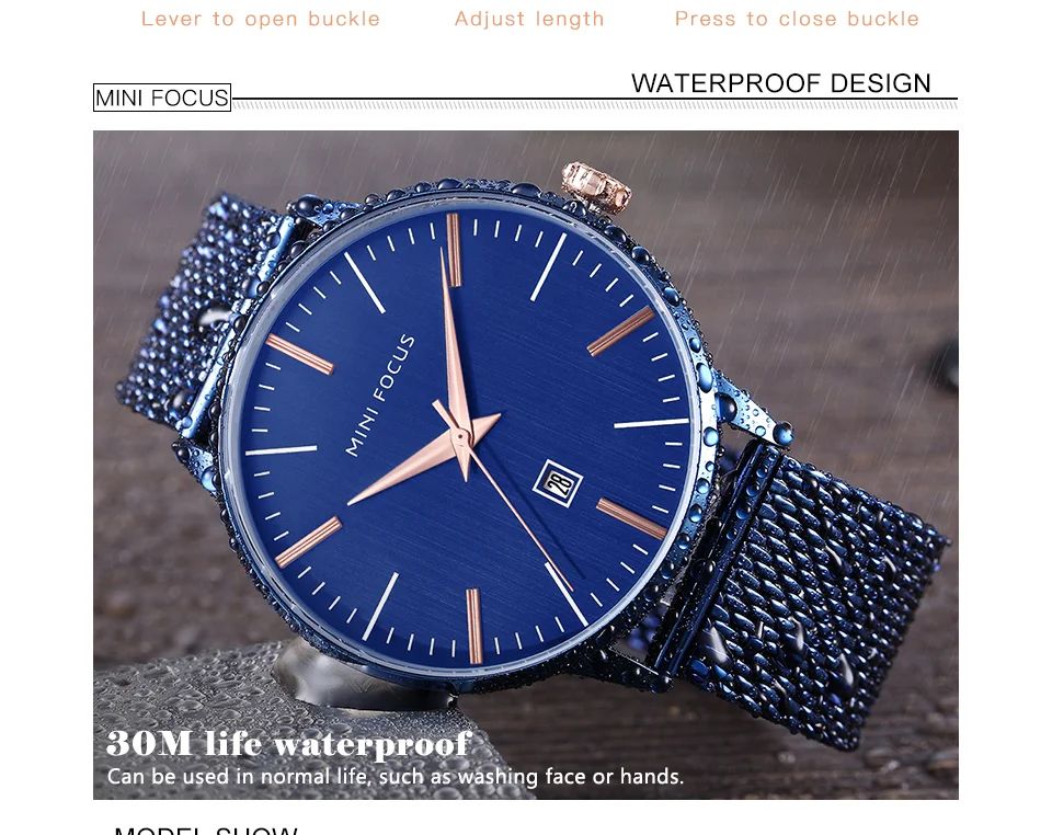 Mini Focus MF0115G Wholesale Men’s Luxury Quartz Watch Set | Ultra-Thin Waterproof Leather Strap | Factory Direct