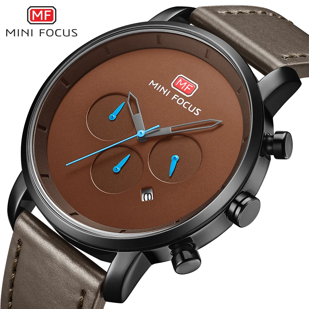 Mini Focus Men’s Minimalist Quartz Watch Genuine Leather
