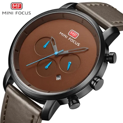 Mini Focus Men’s Minimalist Quartz Watch Genuine Leather