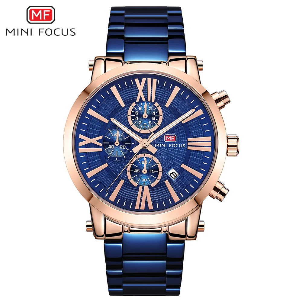 MINI FOCUS Modern Luxury Men’s Sport Quartz Watch Waterproof
