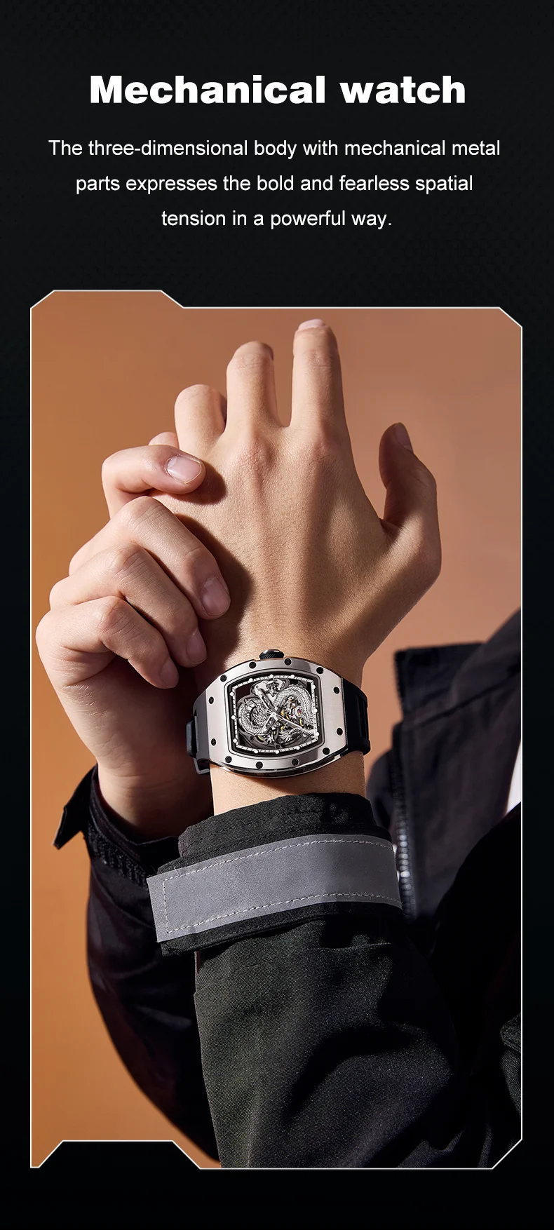 CHANCE 919015 Chinese Dragon Tourbillon Watch &ndash; Luxury Automatic Mechanical Watch with Hollow Dial for Men