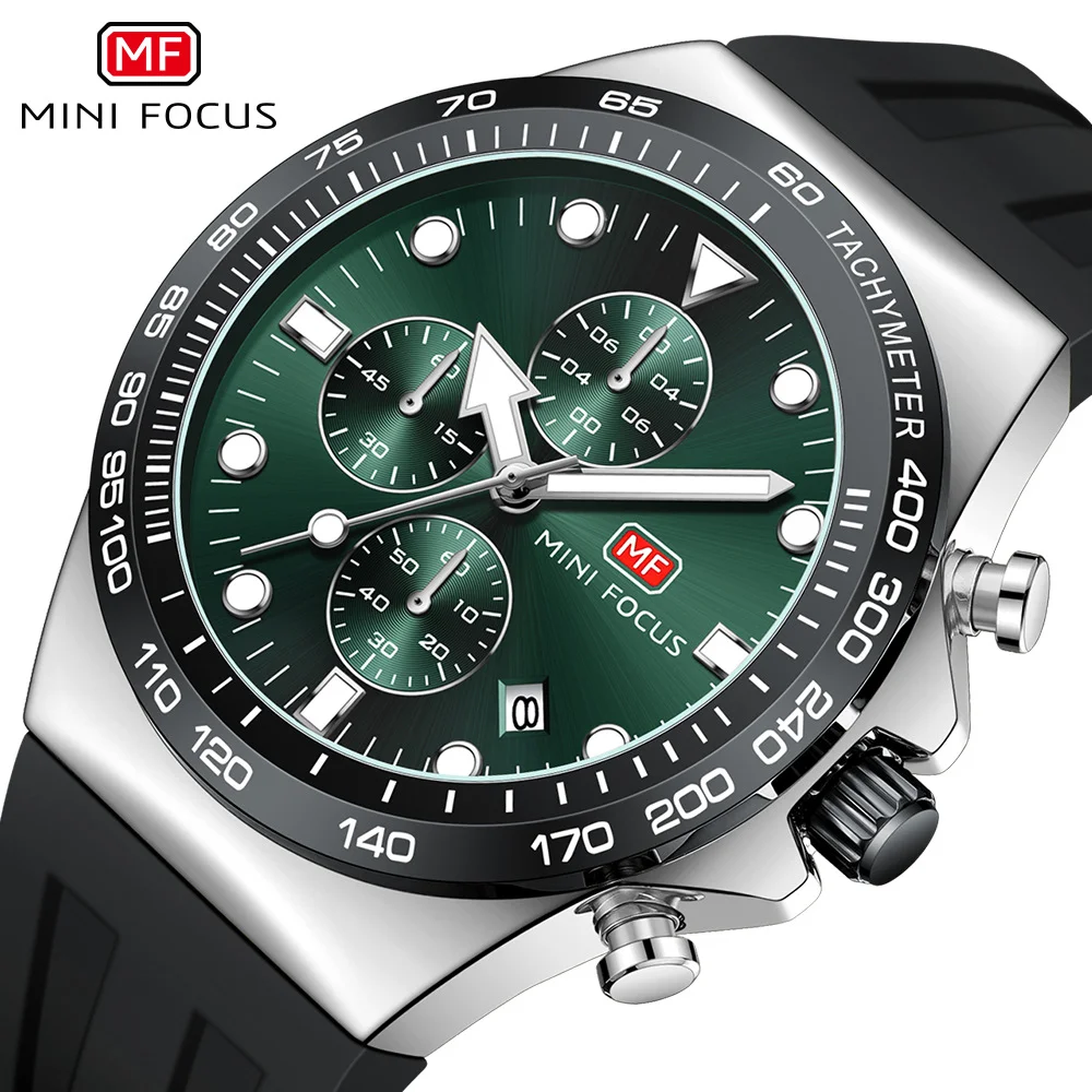 MINI FOCUS Dial Date Men’s Chronograph Sports Quartz Watch