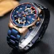 Mini Focus Men’s Luxury Stainless Steel Quartz Watch Silver