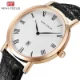 Mini Focus Men's Business Quartz Watch Black Leather