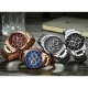 MINI FOCUS Heavy-Duty Chronograph Quartz Watch for Men Steel