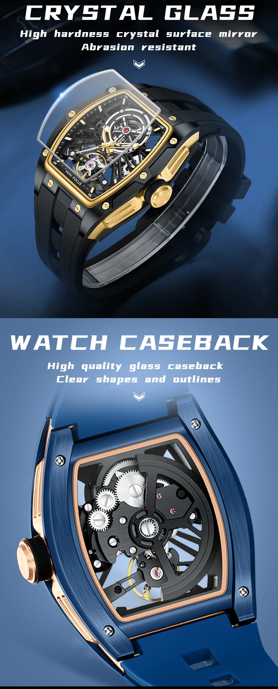 Luxury Automatic Mechanical Sports Watch for Men | Mini Focus MF0603G