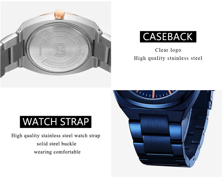 MINI FOCUS Fashion China Man Quartz Watch Stylish Steel Strap Luminous High Quality Storage Simple Wrist Watch