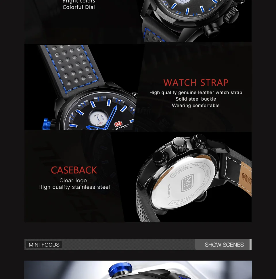 Mini Focus MF0066G Men’s Digital Sports Watch | 3ATM Waterproof Quartz & Electronic Movement | Factory Wholesale