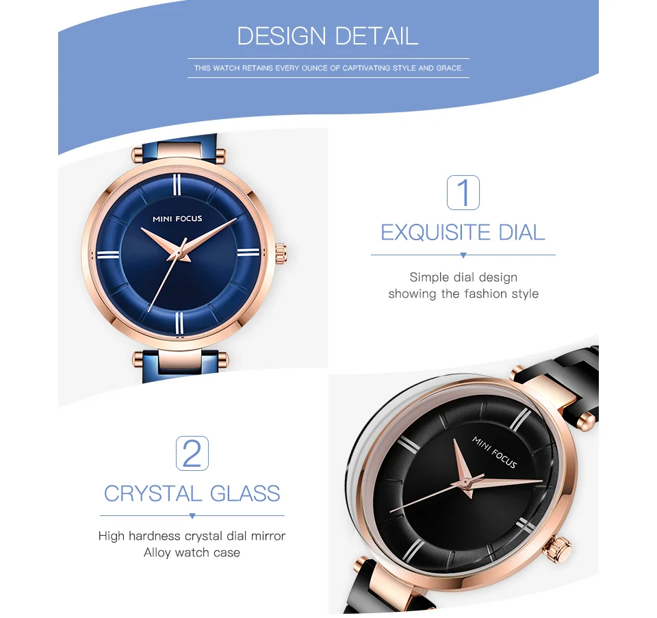 Mini Focus MF0235L Women’s Trendy Quartz Watch | Multi-Color Stainless Steel Strap | Ready to Ship OEM Factory