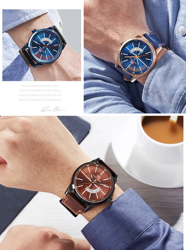 MINI FOCUS MF0132G Men's Luxury Quartz Watch | Genuine Leather, Waterproof, Business Style