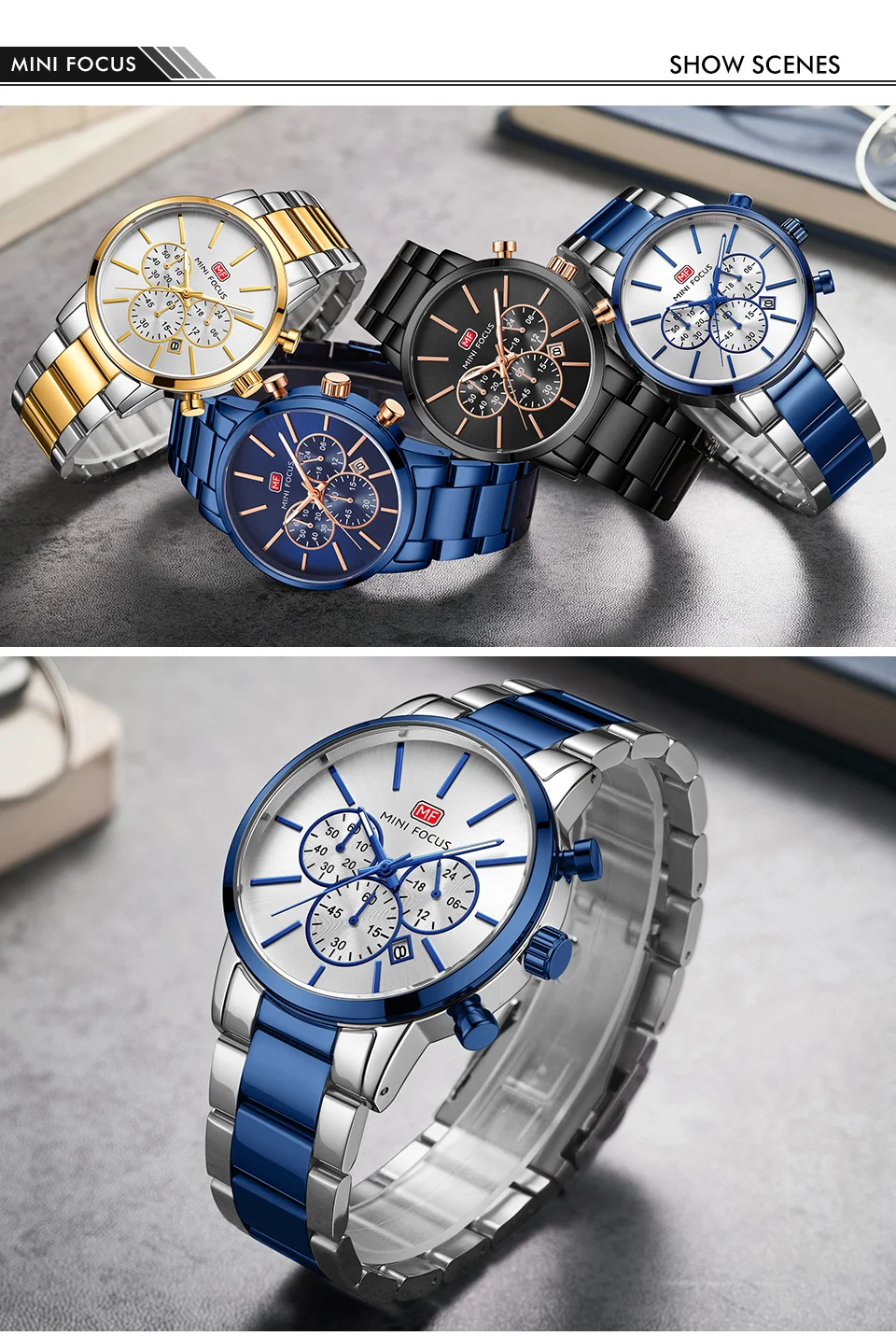Luxury Men's Quartz Watch with Stainless Steel Band – Factory Wholesale for Global Distributors