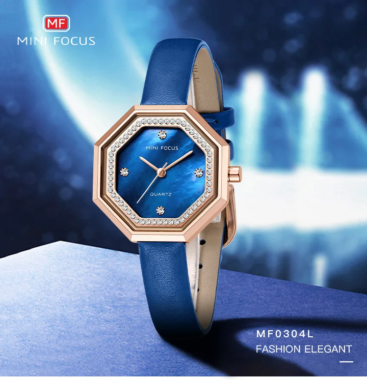 MINI FOCUS Elegance Shenzhen Women Timepiece – Stainless Steel Strap Waterproof Small Leisure Watch