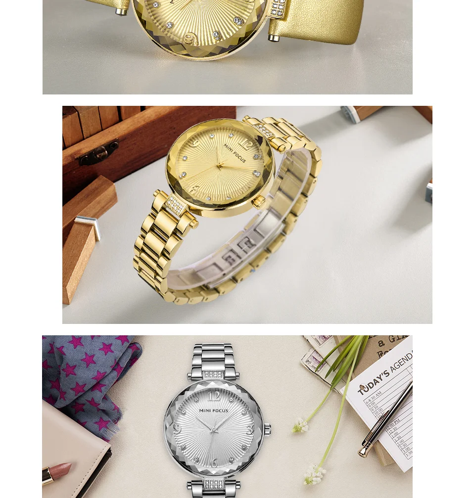 Mini Focus MF0038L Ladies Quartz Watch | Sapphire Crystal Glass | Leather & Steel Strap Options | Factory Direct