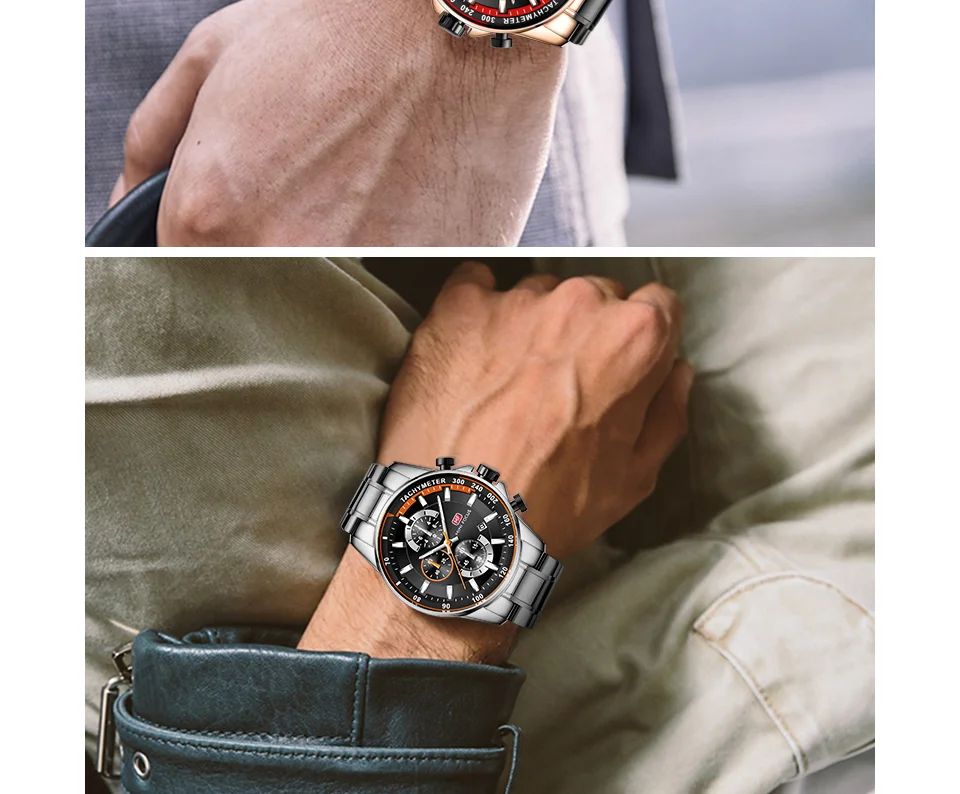 Mini Focus MF0218G Men’s Luxury Stainless Steel Quartz Watch | Silver | Factory Direct Wholesale