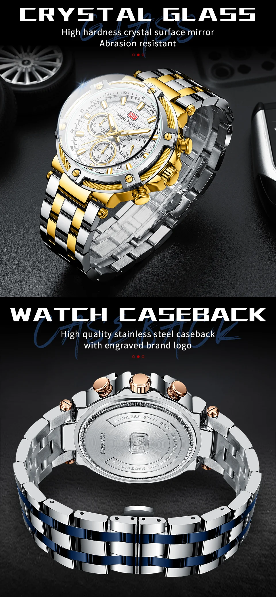 New Arrival Chronograph Quartz Men's Watch MINI FOCUS Luxury Design for Wholesale