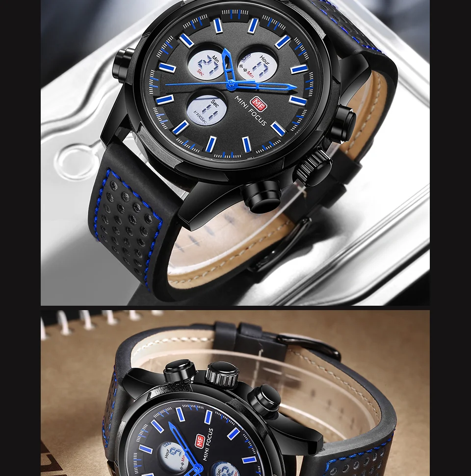 Mini Focus MF0066G Men’s Digital Sports Watch | 3ATM Waterproof Quartz & Electronic Movement | Factory Wholesale