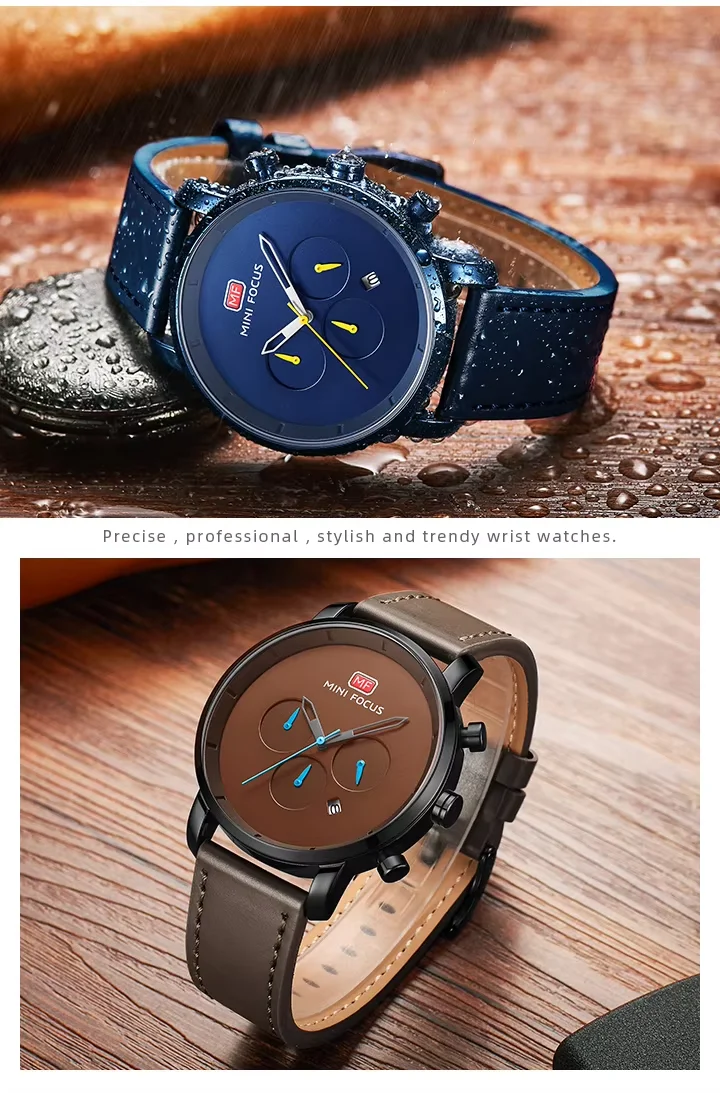 Mini Focus MF0102G Men’s Minimalist Quartz Watch | Genuine Leather | Factory Wholesale