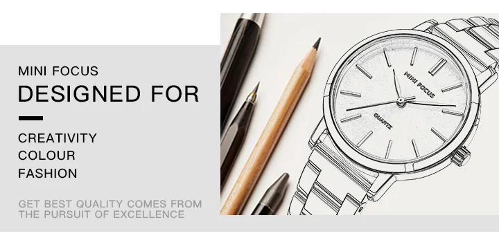 MINI FOCUS Femme Classic Elegant Watches Solid Stainless Steel Band Waterproof With Japanese Movement Women Quartz Watch