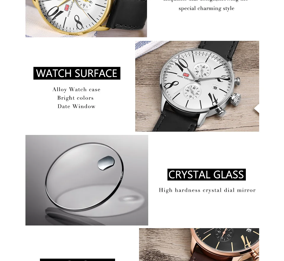Reloj Hombre MINI FOCUS MF0135G | Cronógrafo de Cuarzo, Resistente al Agua, Correa de Cuero