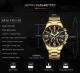 Mini Focus Gold Chronograph Men's Quartz Watch - Luxury