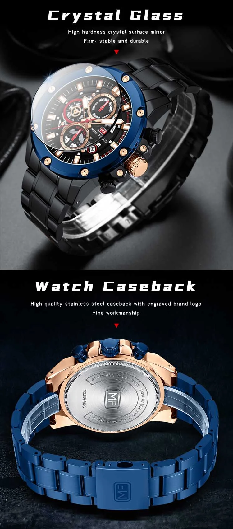 MINI FOCUS Luxury Shenzhen Men Quartz Watch | Exclusive Silicone Band Luminous Chronometer Business Watch Design