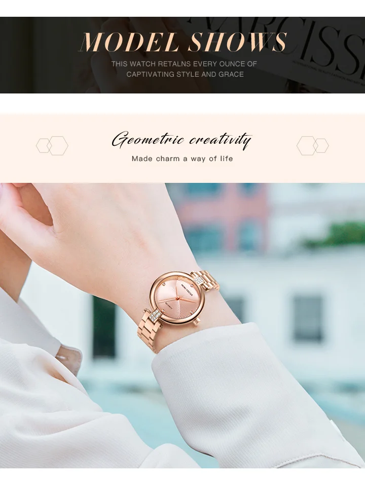 MINI FOCUS Trend Design Woman High Quality Luxury Waterproof Clock Quartz Watches with 5 ATM Male Stainless Steel Strap