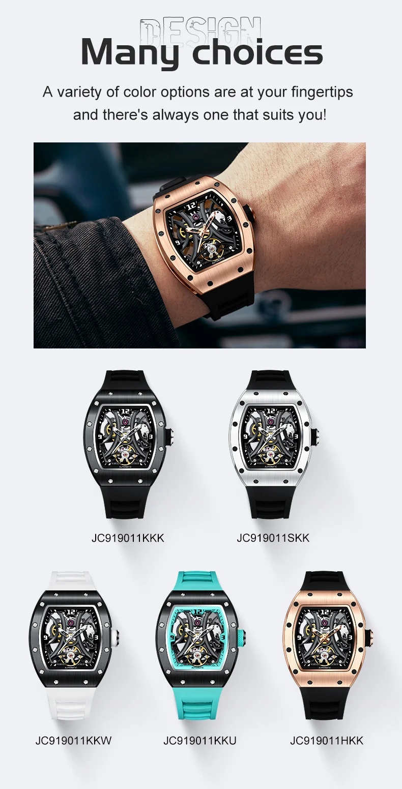 Chance Luxury Carbon Fiber Automatic Tourbillon Watch for Men – Wholesale Mechanical Timepiece