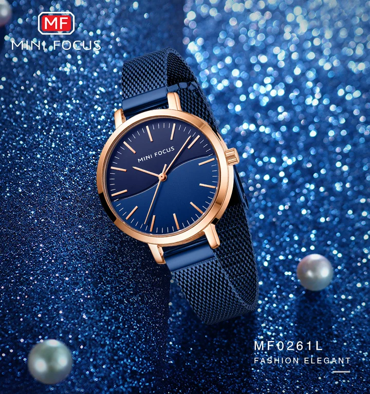 MINI FOCUS MF0261L Women’s Luxury Quartz Watch | Milanese Mesh Strap | Factory Wholesale