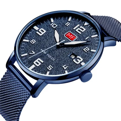 Mini Focus Fashion Men Quartz Watch Ultra Thin with Calendar