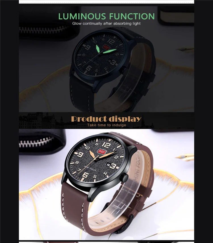 Mini Focus MF0158G Men’s Ultra-Thin Quartz Watch | Luxury Brand Waterproof Calendar with Milanese Stainless Steel Strap