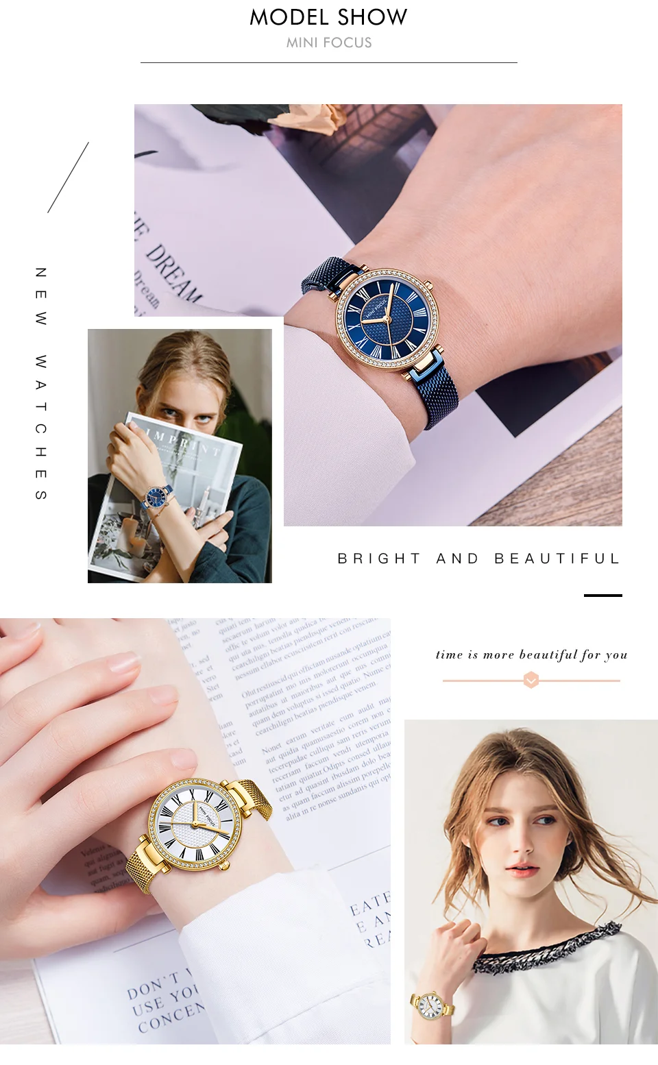MINI FOCUS MF0423L White Dial Women&rsquo;s Quartz Watch with Stainless Steel Strap and Analog Display for Wholesale