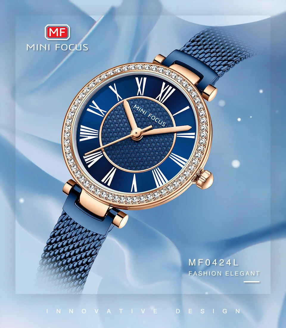 MINI FOCUS MF0423L White Dial Women&rsquo;s Quartz Watch with Stainless Steel Strap and Analog Display for Wholesale