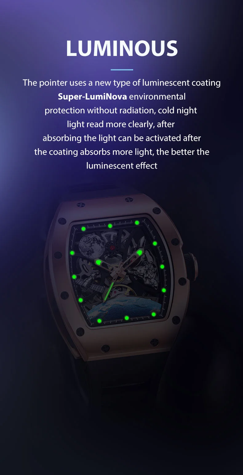 CHANCE 919014 Tourbillon Watch &ndash; Carbon Fiber Case, Skeleton Dial, Luxury Mechanical Men&rsquo;s Watch