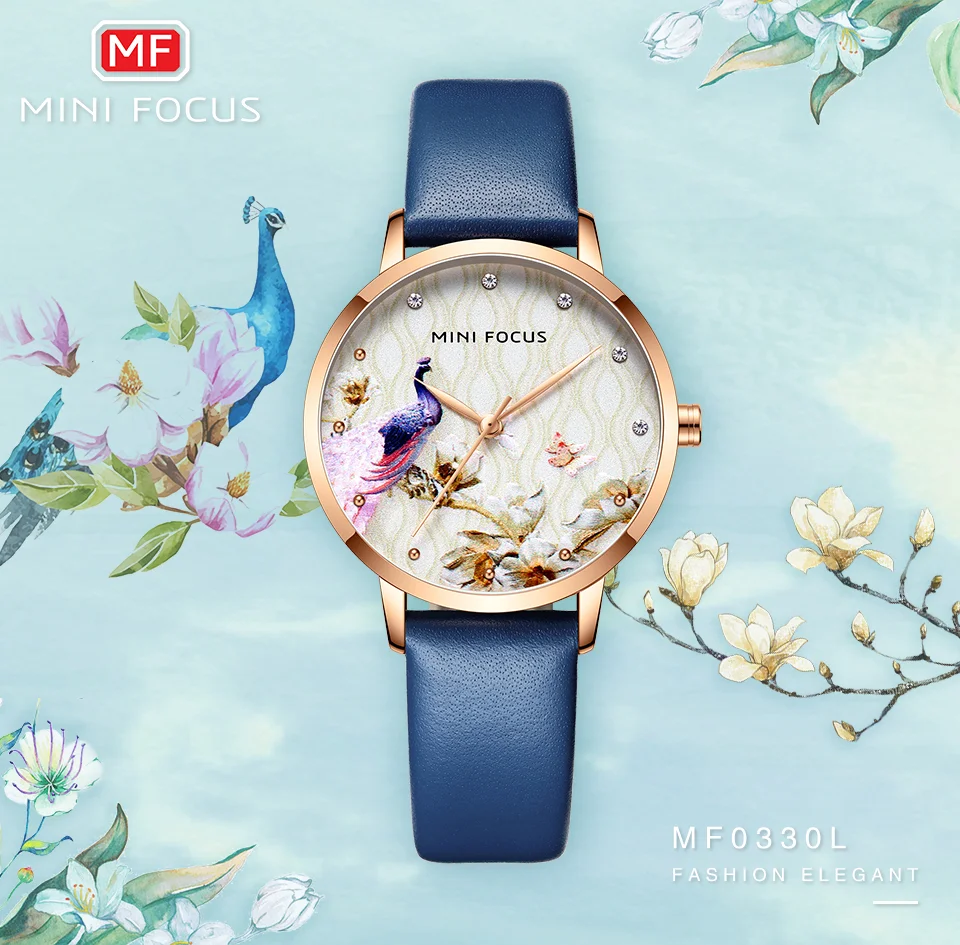 Elegant Leather Quartz Watch for Women – Premium Business Style by MINI FOCUS
