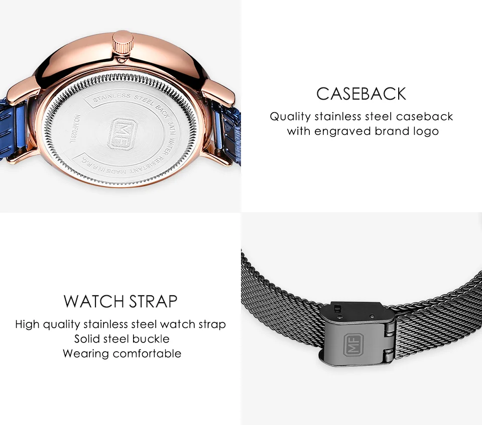 Elegant Women’s Quartz Watch with Gold Mesh Strap – Mini Focus Factory Wholesale