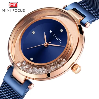 MINI FOCUS Elegant Women’s Watch Ultra Thin Quartz Mesh