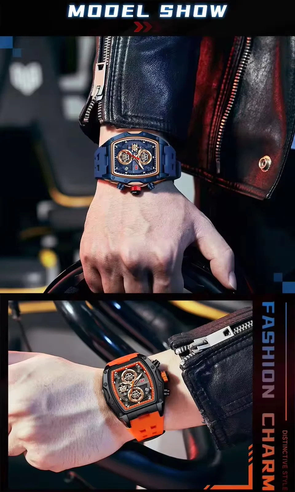 Mini Focus Top Sale Men&rsquo;s Gradient Hollow Calendar Quartz Watch with Waterproof Night Light for Wholesale